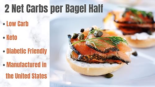 Miniatura 45 de Bagels jaspeados bajos en carbohidratos estilo NY (3 unidades) Todo natural Alto en proteínas y fibra Sin azúcar Keto Hecho a mano