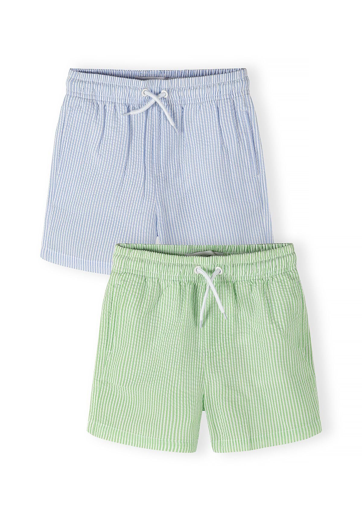 Minoti Jungen Badehose 2er-Pack Schnelltrocknend Kinder Badeshorts mit Kordelzug