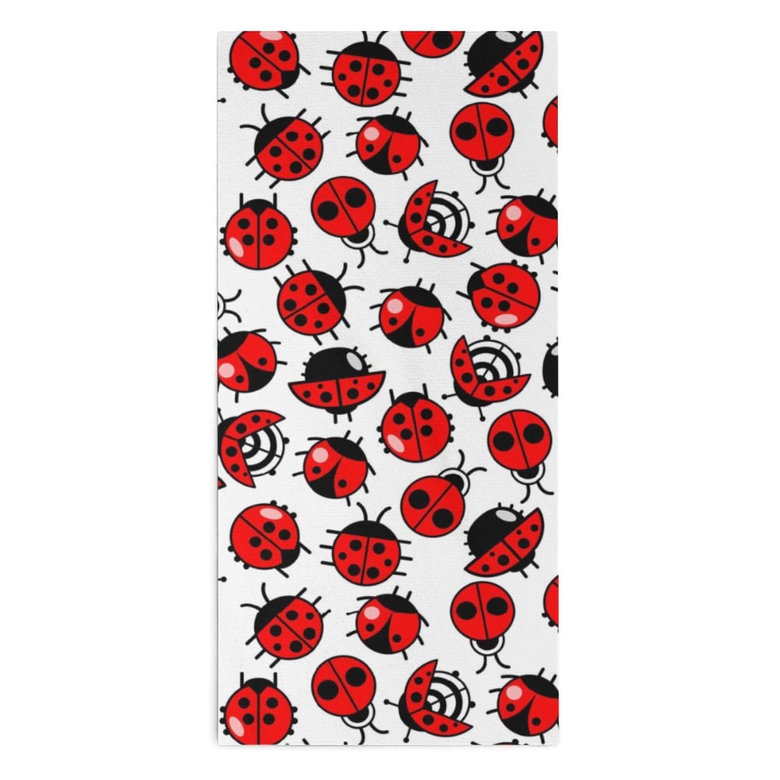 NCLQVJXZKHW Crawling Ladybugs Hand Towels Soft Face Towel Gym Bathroom Travel Hotel 13"x28"