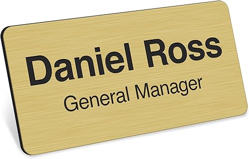 Placa de identificación personalizada con respaldo magnético o pin para ropa, 18 colores, fabricada por My Sign Center, Estados Unidos (rectángulo