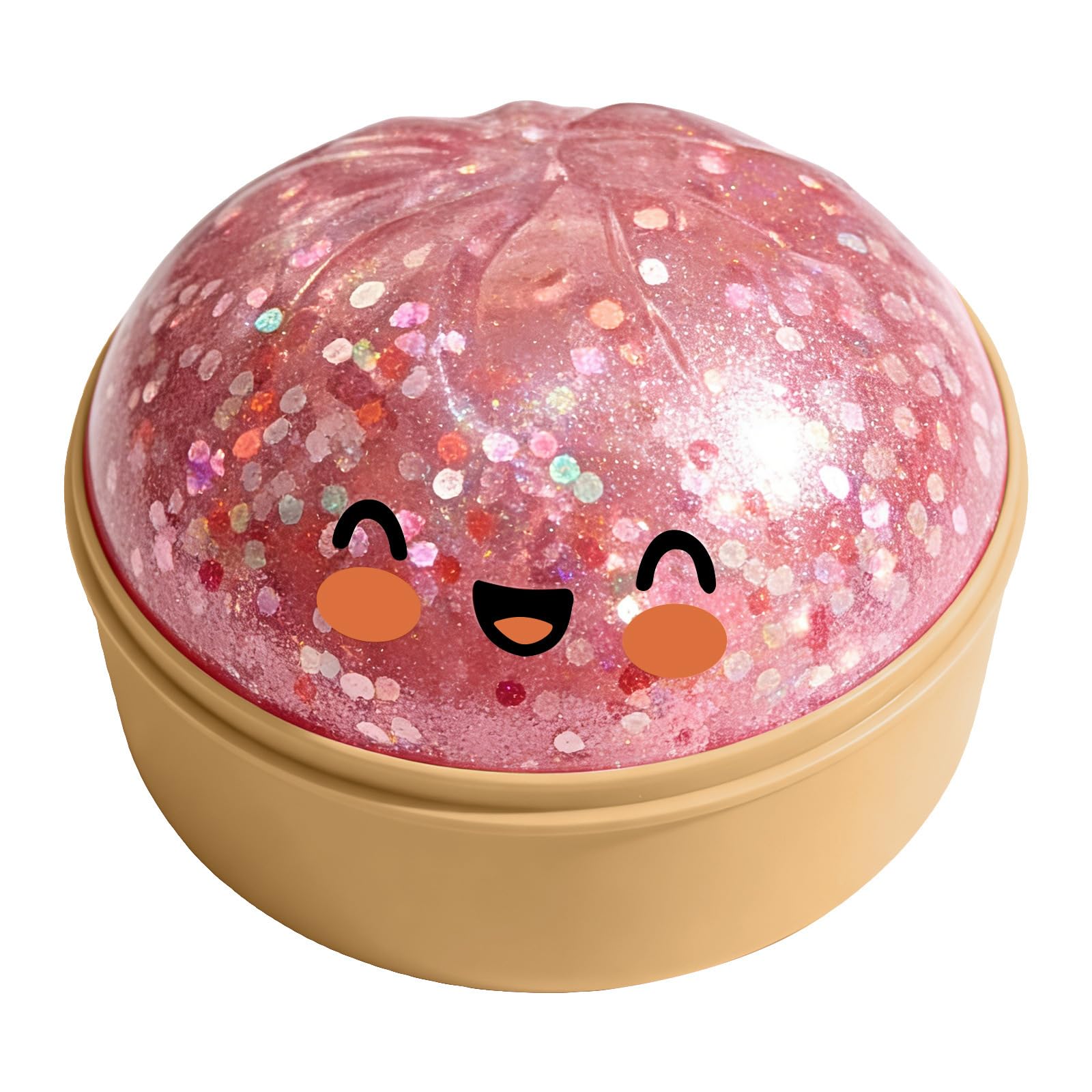 This realistic-looking steamed bun is a squeezeable toy that's soft, non-sticky, and has a slow rebound. It's a fun and relaxing accessory for home use, perfect for relieving stress.