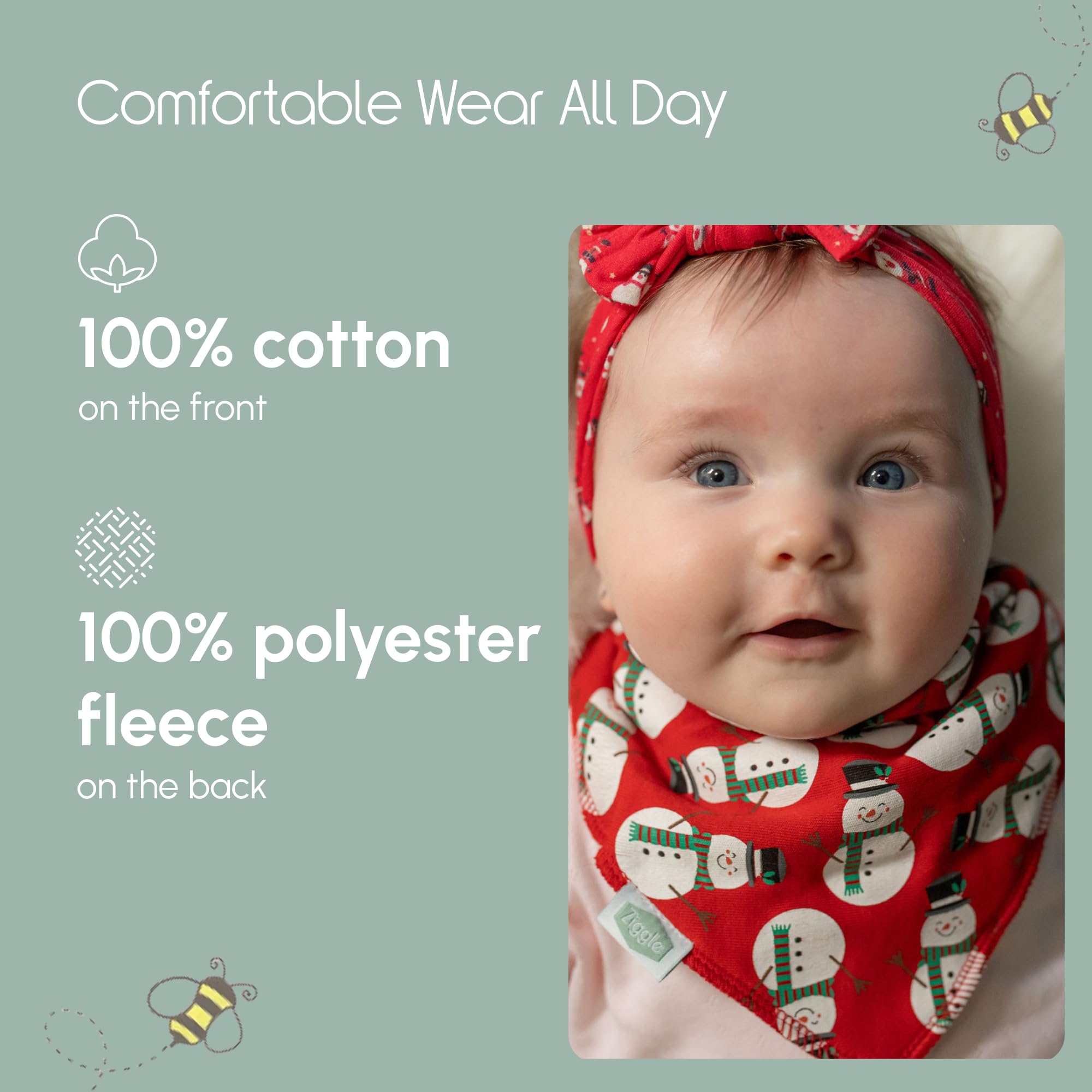 Bandana Dribble Bibs - Cotton Front Baby Bibs Newborn to 24 Months - Newborn Baby Gifts - Bibs For Comfortable Kids — view 104
