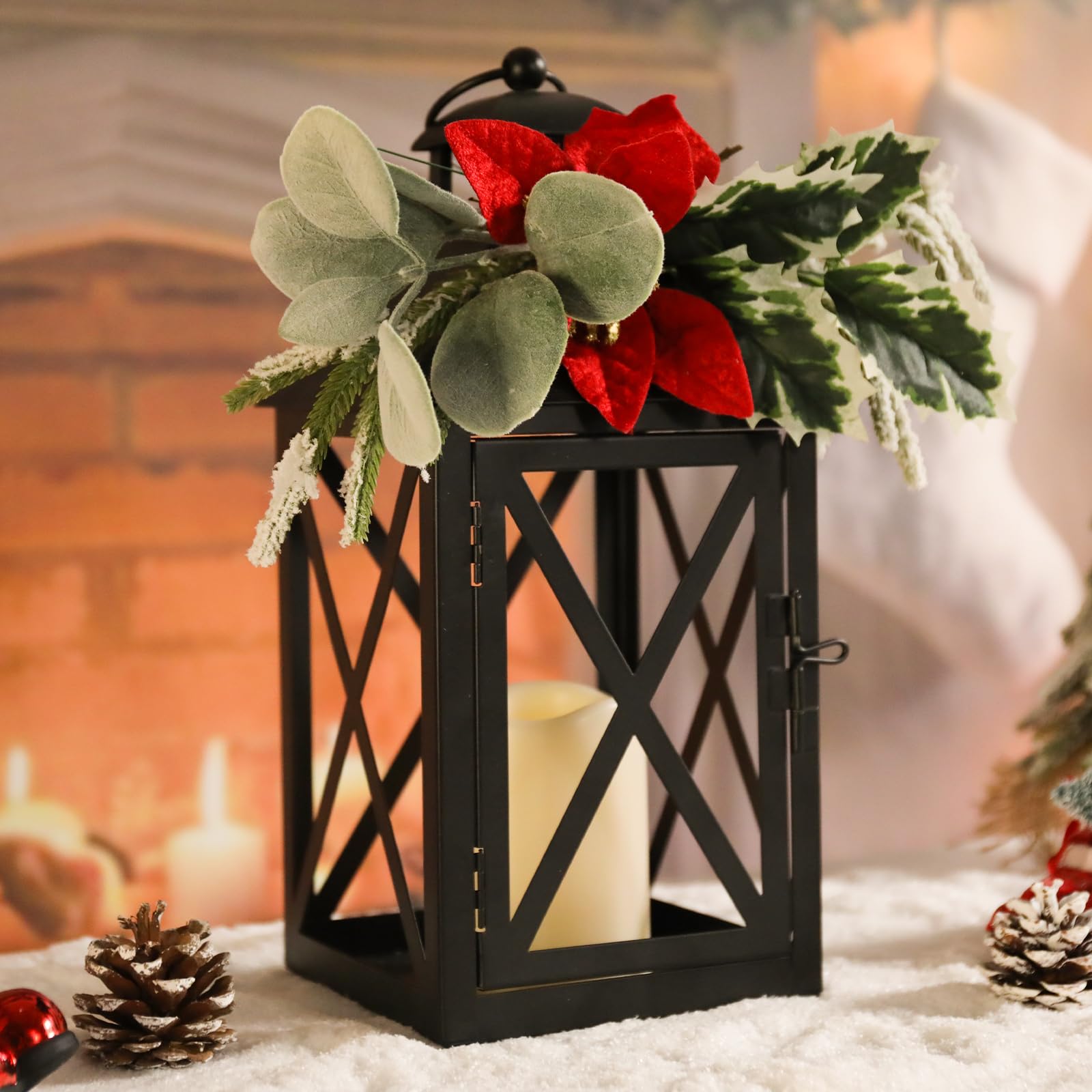 Amazon.co.jp: Taman クリスマスランタン 2個パック 吊り下げ式