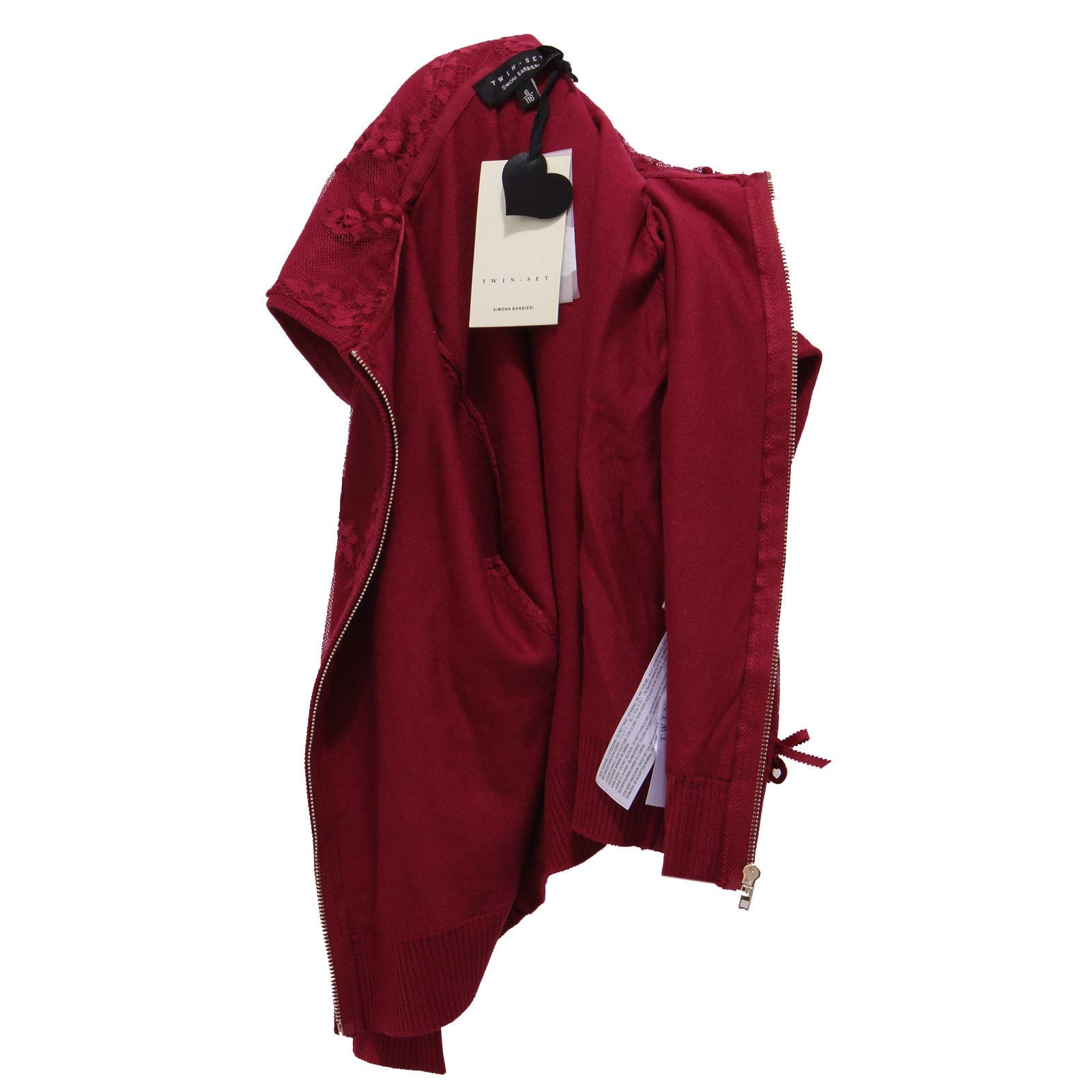 TWIN-SET 2261Y cardigan bimba girl SIMONA BARBIERI bordeaux sweater