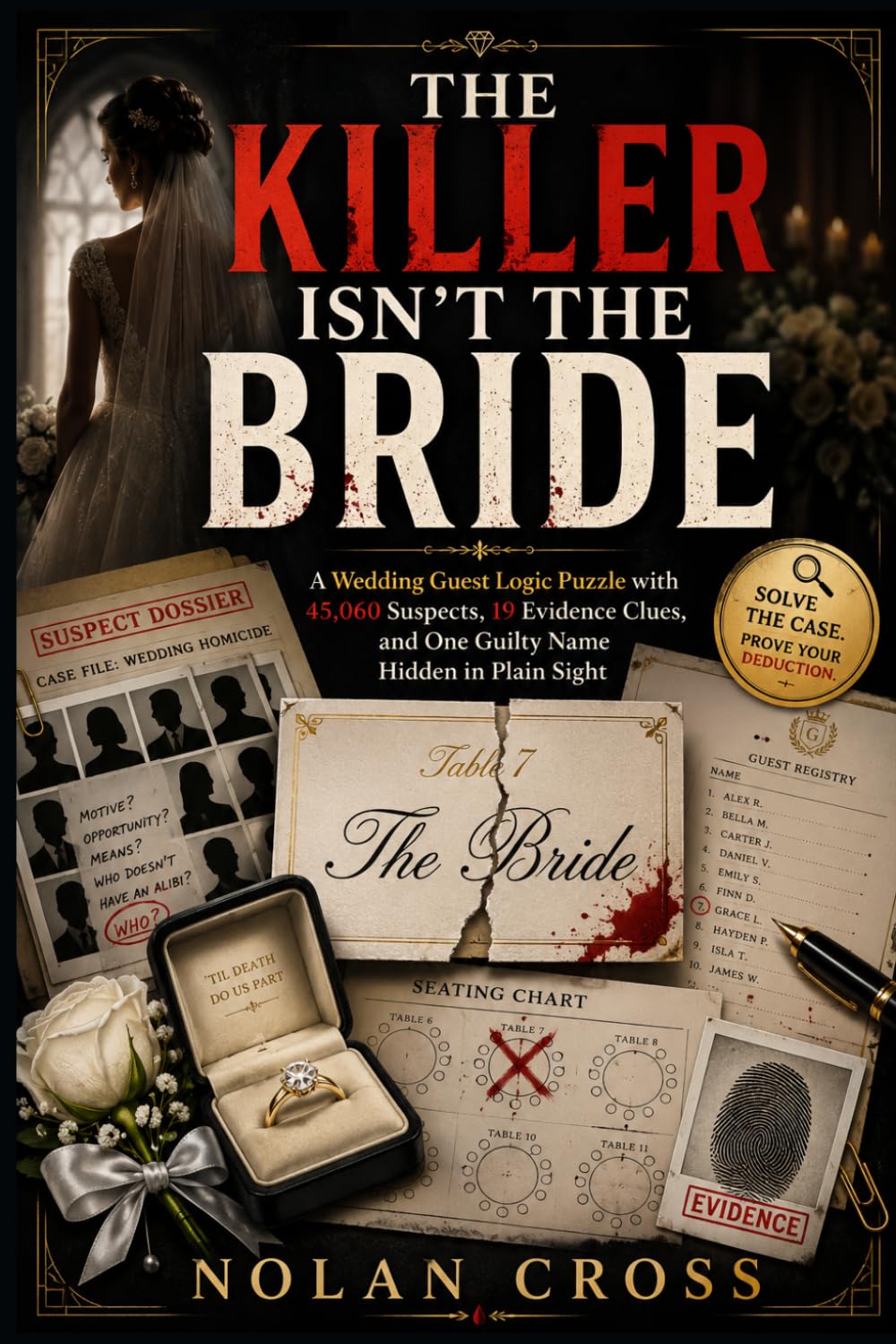 THE KILLER ISN’T THE BRIDE: A Wedding Guest Logic Puzzle with 45,060 Suspects, 19 Evidence Clues, and One Guilty Name Hidden in Plain Sight