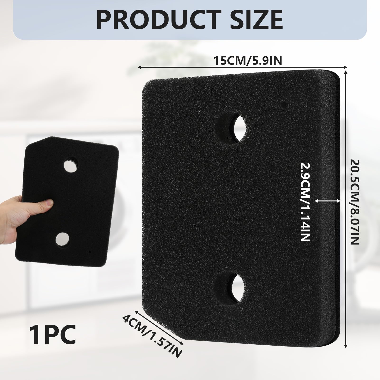 4x FILTRO DI RICAMBIO PER ASCIUGATRICE MIELE T1 9164761 SPUGNA 202x157x30mm - Foto 2