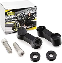 Area1 (2x M10 Rechtsgewinde) Premium CNC Motorrad Rückspiegel Spiegel Arm Verlängerung Verbreiterung Kompatibel mit Mondial GN