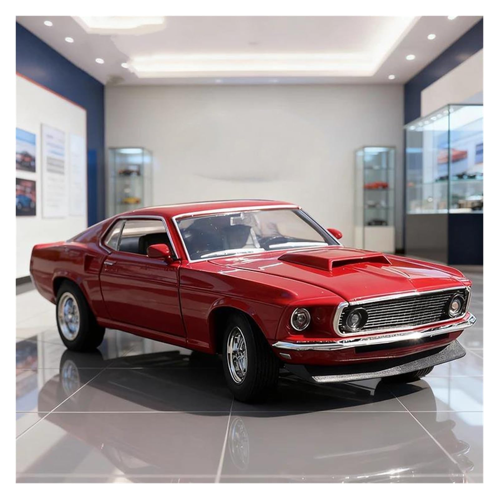 MOCALUX Scale Die-Cast Model Car For Mustang For Boss 429 Diecast Model Car
