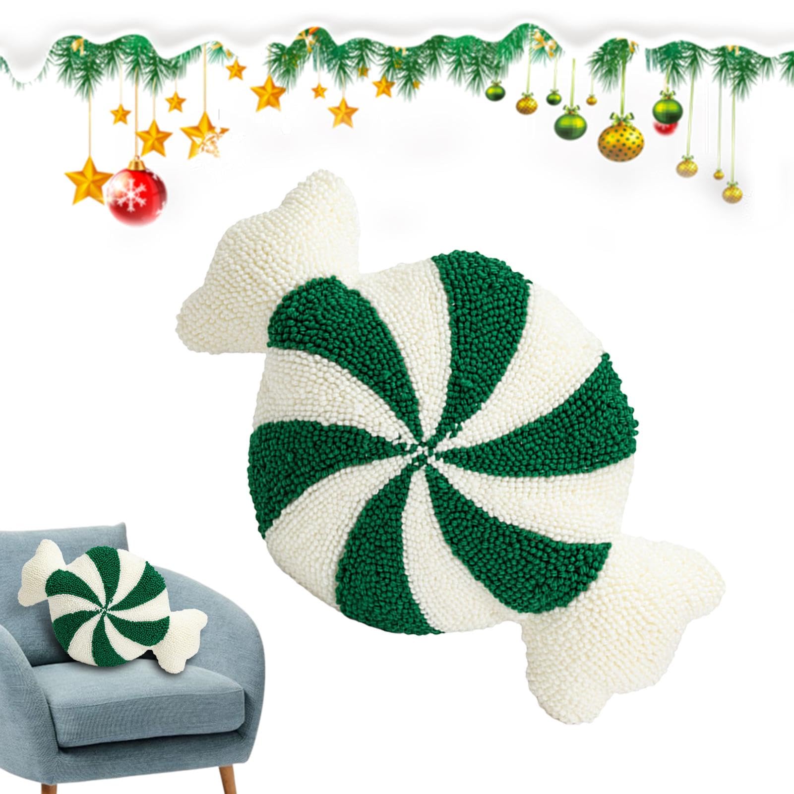 Oreiller de Noël bonbon peluche décoration intérieur canapé chambre