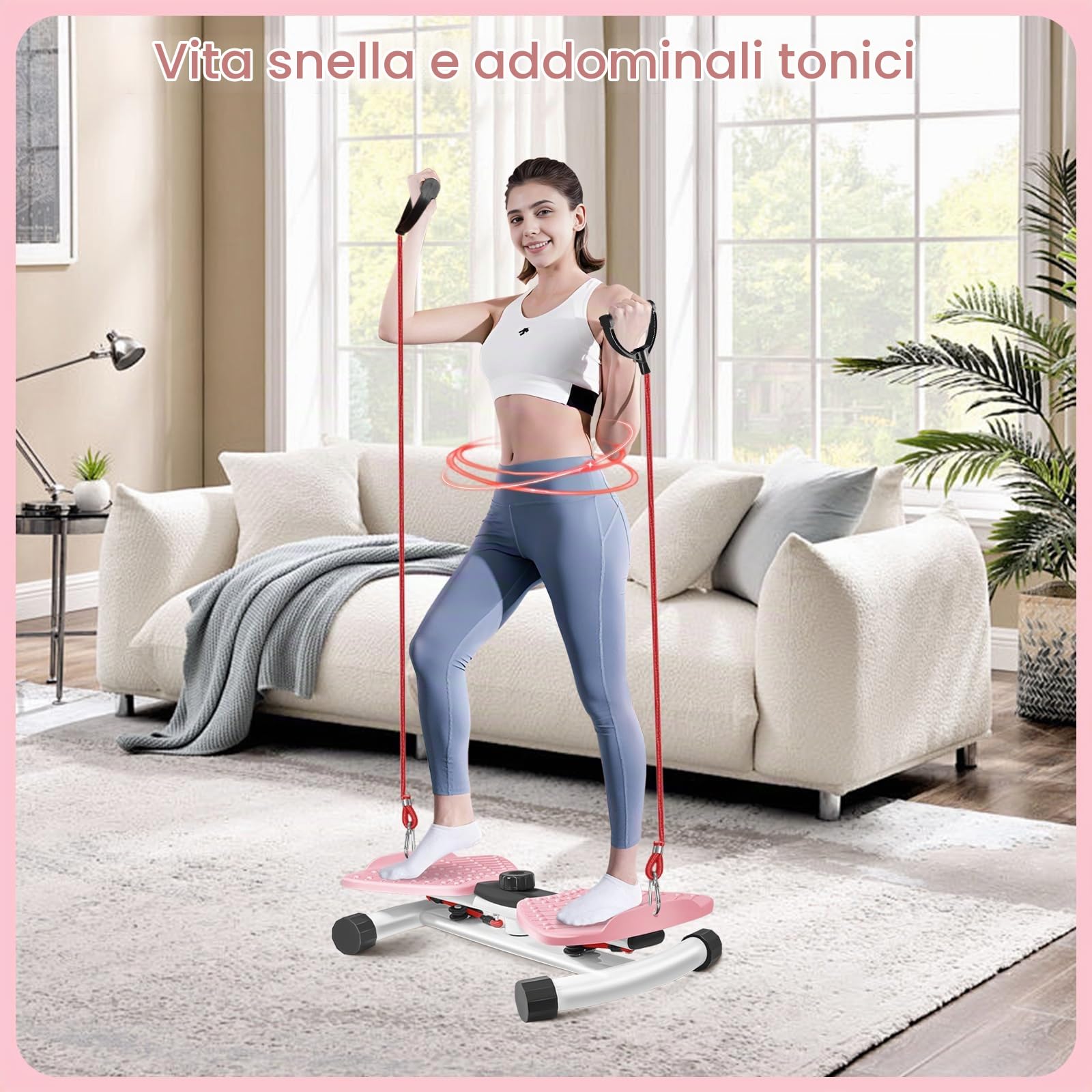 Twist Board,Twist Waist Disc Board con coulisse,Twister 300LBS,Tavola per esercizi addominali in piedi, per massaggi ai piedi, perdita di peso, vita per casa e ufficio