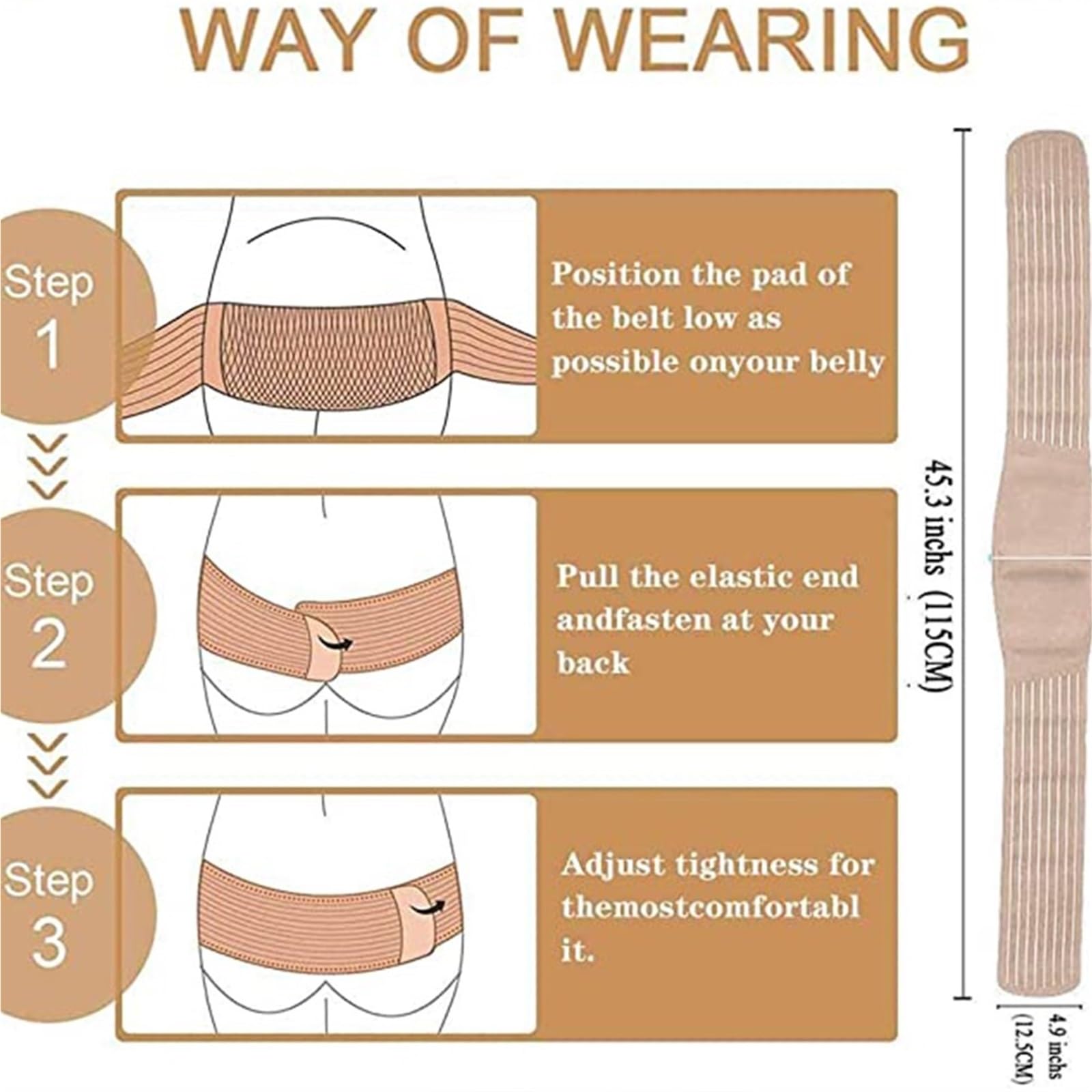 Pancera Gravidanza Protettore for tutore premaman traspirante | Supporto for l'addome, vestiti for la cura della pancia delle donne incinte(Beige,XL)