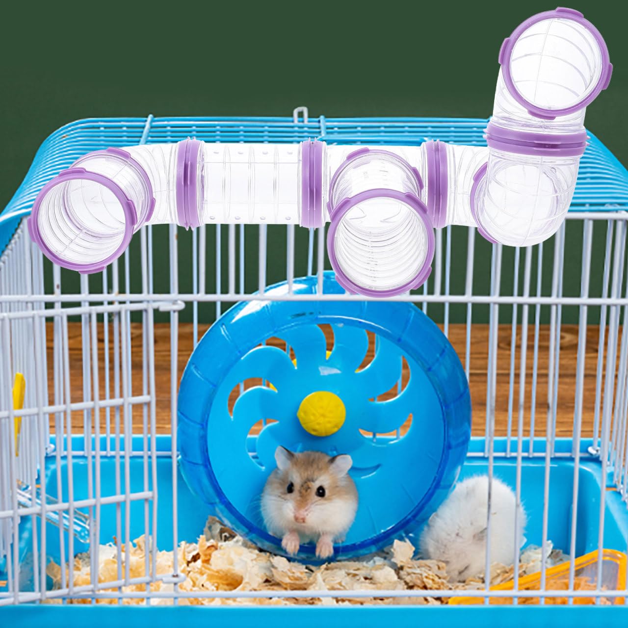 POPETPOP Hamster Röhrenset 4 Stück Externer Tunnel Für Hamster Und Kleintiere DIY Käfig Erweiterung Mit Verdicktem Material Und Verstärktem Tunnelmund 9.45X2.36X5.91In
