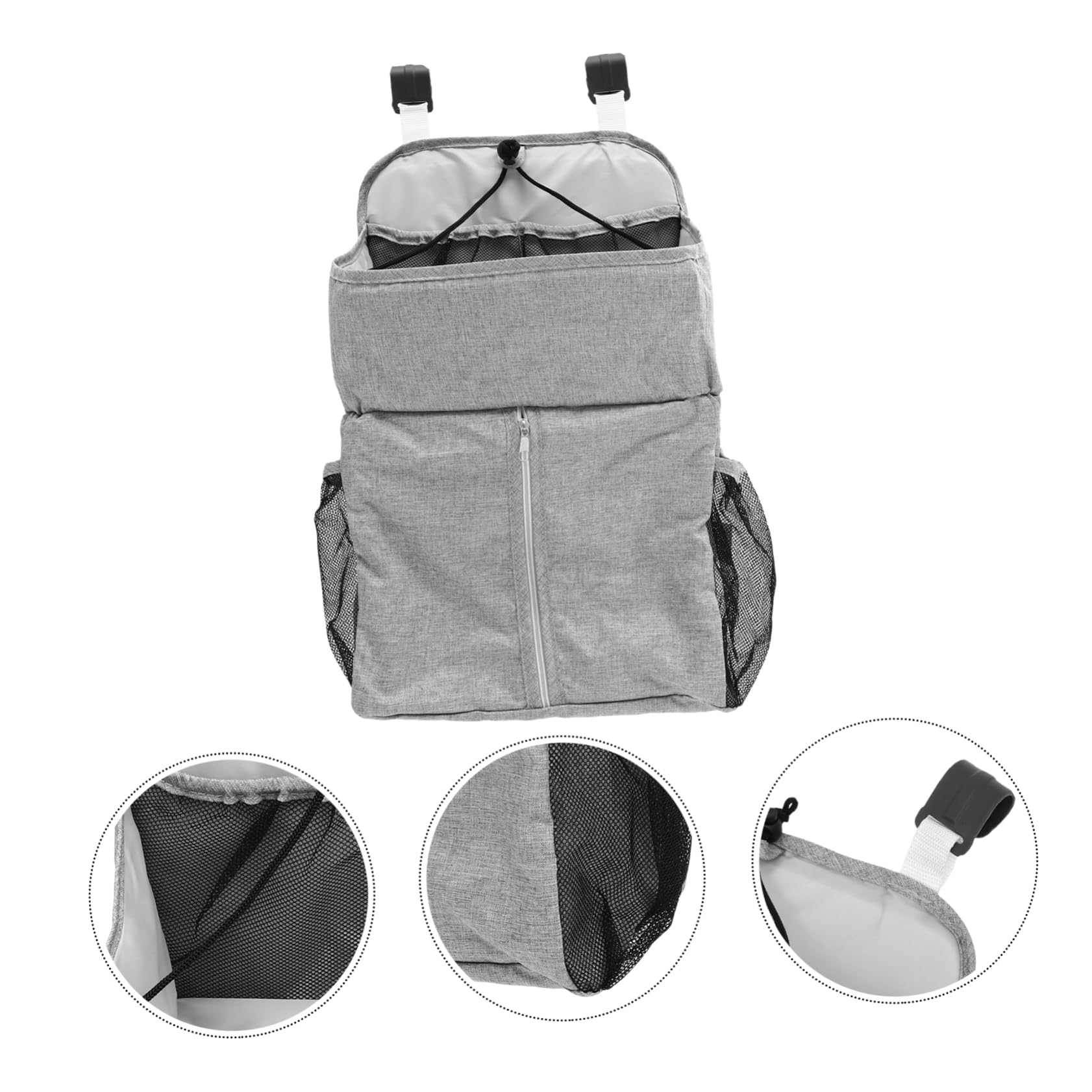 Bolsa Colgante para Cuna de Lino para Guardar Pañales y Accesorios del Ñiño