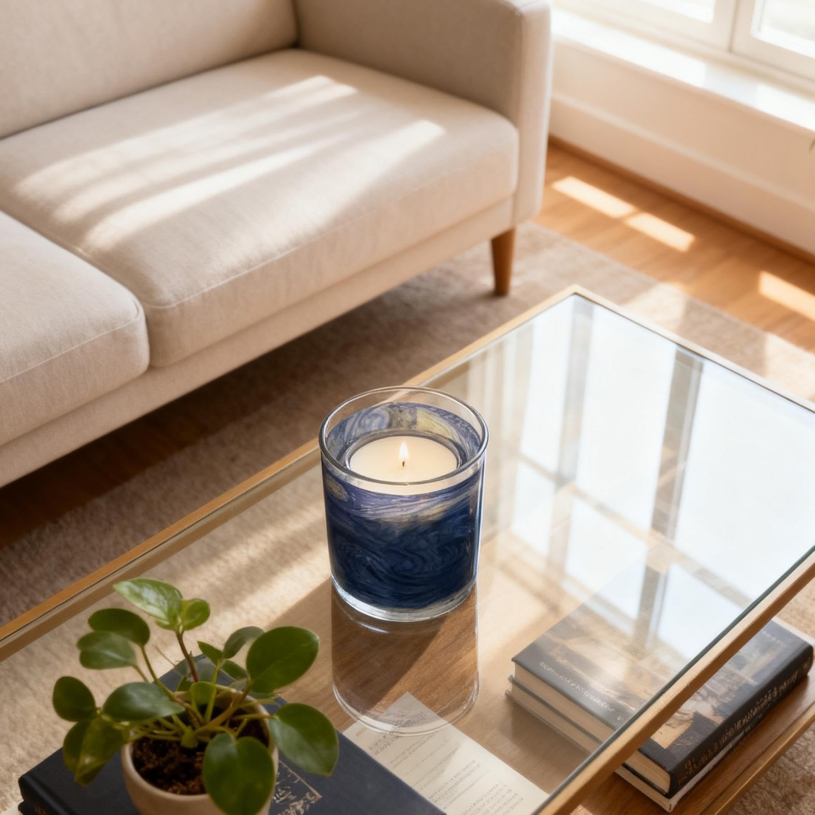 Świece Zapachowe do Domu Relaksujące Gwieździste Niebo Naturalne Akcesoria | Romantyczna Świeca Łazienkowa Dla Gwieździstego Nieba Urodziny Biura Mieszkania Łazienki Kąpieli Sypialnie