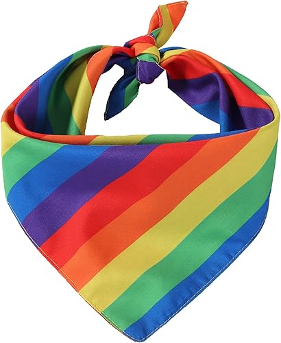 Tinsow Pañuelos multiusos Baberos Rainbow Dog Kerchief LGBT+ Día del Orgullo Collar de perro gato Mascotas Collar