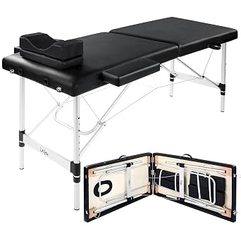 Massage Bed Massage Table Foldable Bed Aluminum Perforated Lightweight Portable Bed for Travel Shiatsu Bed Portable Bed Treatment Bed Treatment Table Shiatsu Table Examination Table Beauty