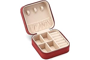 ZPROW Travel Jewelry Case: The Red Organizer for Your Precious Trinkets