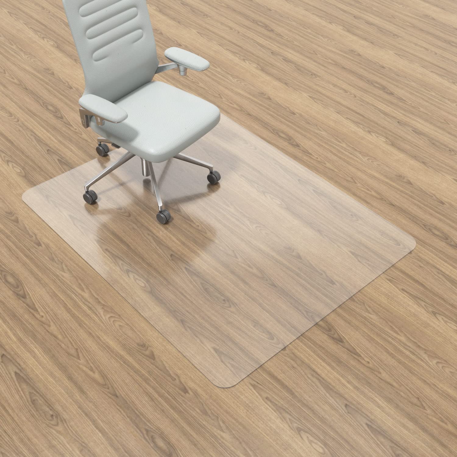 100pointONE Clear Chair Mat for Hard Floors, 48'' x 36'' Heavy Duty Office Floor Mats for Computer Desk, Transparent Home Floor Protector Mat - Chairmatt(36'' x 48'' Rectangle)