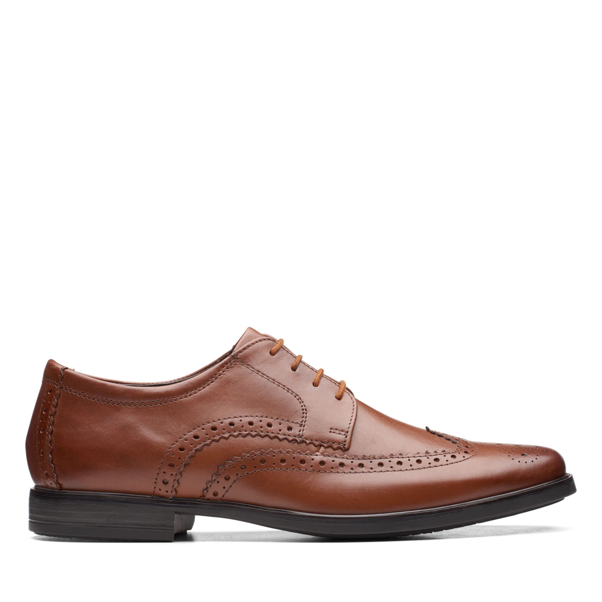Clarks Mens Dark Tan Lea Leather Brouges (26161254) UK-10 (B09BK7Y51N) Amazon Price History, Amazon Price Tracker