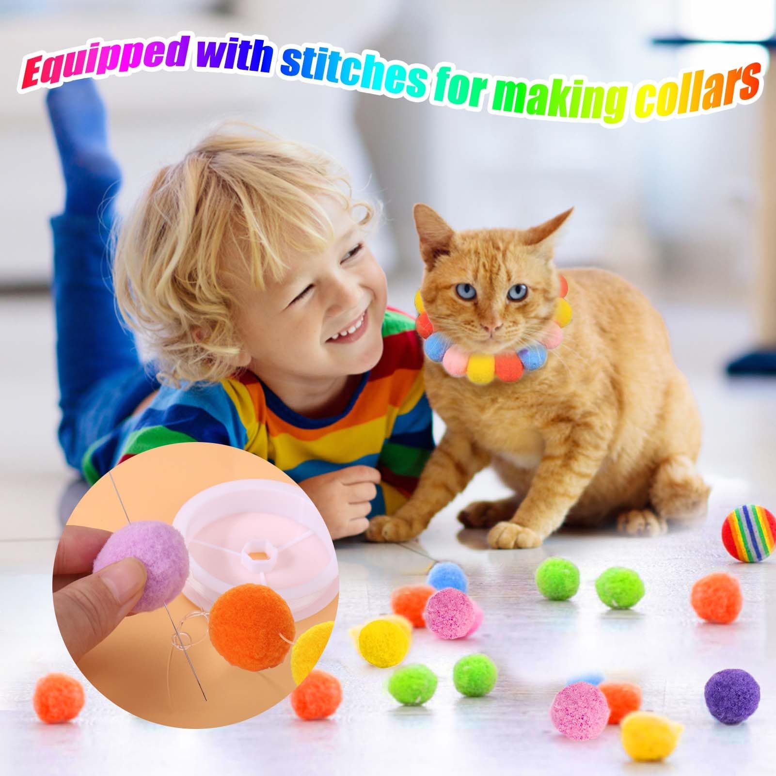 1 Piece Cat Ball Gun with 20pcs Soft Pom Balls,Toy Ball Launcher,Cat ball Toy Launcher,Plush Balls Shooting Gun for Cats,Pet Chasing Training Toys,for Indoor Pet Cats Exercise Training Chasing. 4