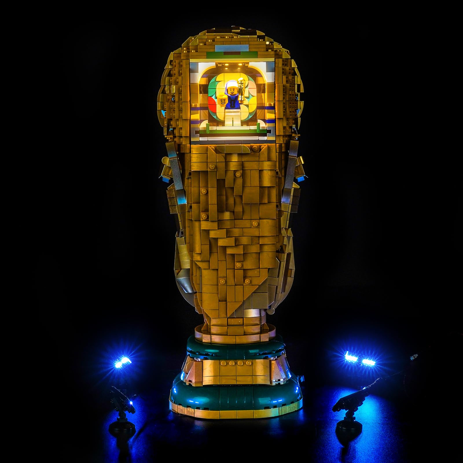 Juego de luces LED con mando a distancia compatible con Lego 43020 FIFA World Cup Official Trophy (no modelo), juego de iluminación decorativa compatible con Lego FIFA World Cup Official Trophy modelo