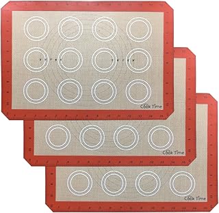 Silicone Baking Mat - Half Sheet Baking Macaron Sheet Liner Set Non Stick Cookie Mat- Macaron/Cake/Bread Making