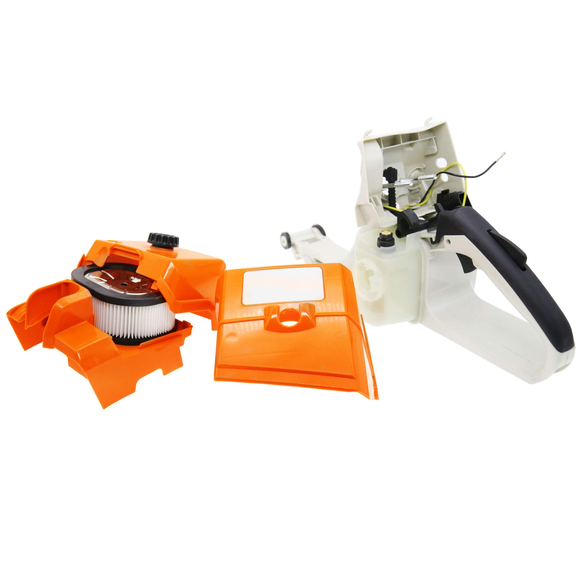 Mango trasero para tanque de gasolina con filtro de aire y base de cubierta para motosierra STIHL MS440/045