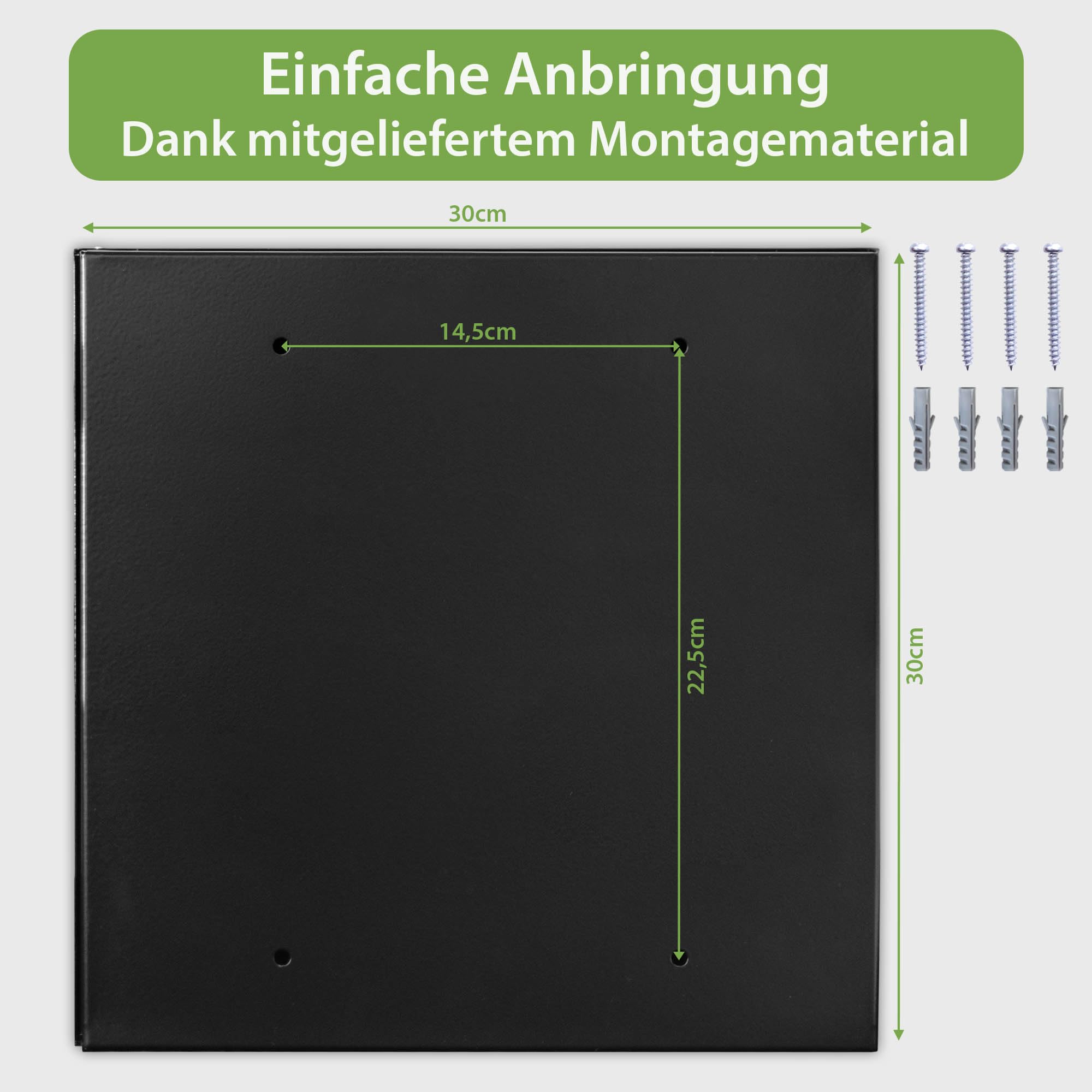 Banjado Großer Schlüsselkasten Metall 30x30cm 32 Haken Schlüsselbox modern mit magnetischer Tür Dünenlandschaft