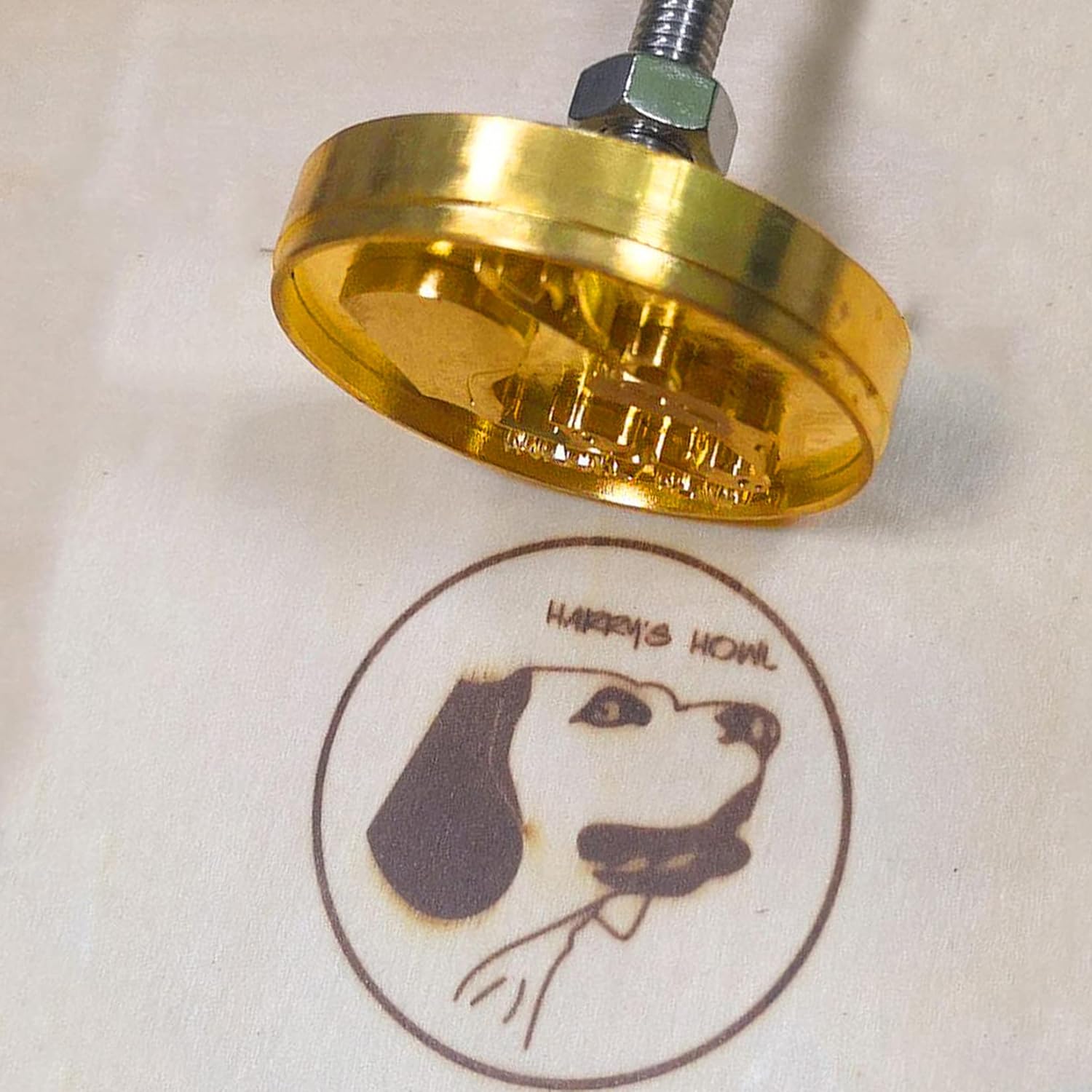 Custom Branding Iron for Wood，Branding Iron Stamp BBQ Heat Stamp with Wood Handle for Baking, Wood and Leather (2"x2")