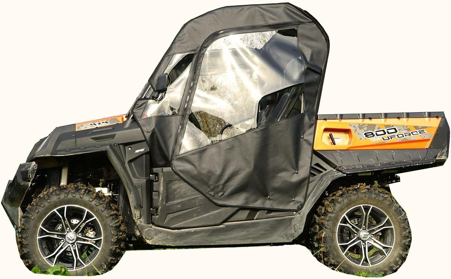 Falcon Ridge UTV Soft Door Kit Compatible with CFMOTO UForce 500 (2015-2020) and 800 (2013-2022) Models | with Zippered Windows | Side by Side Accessories
