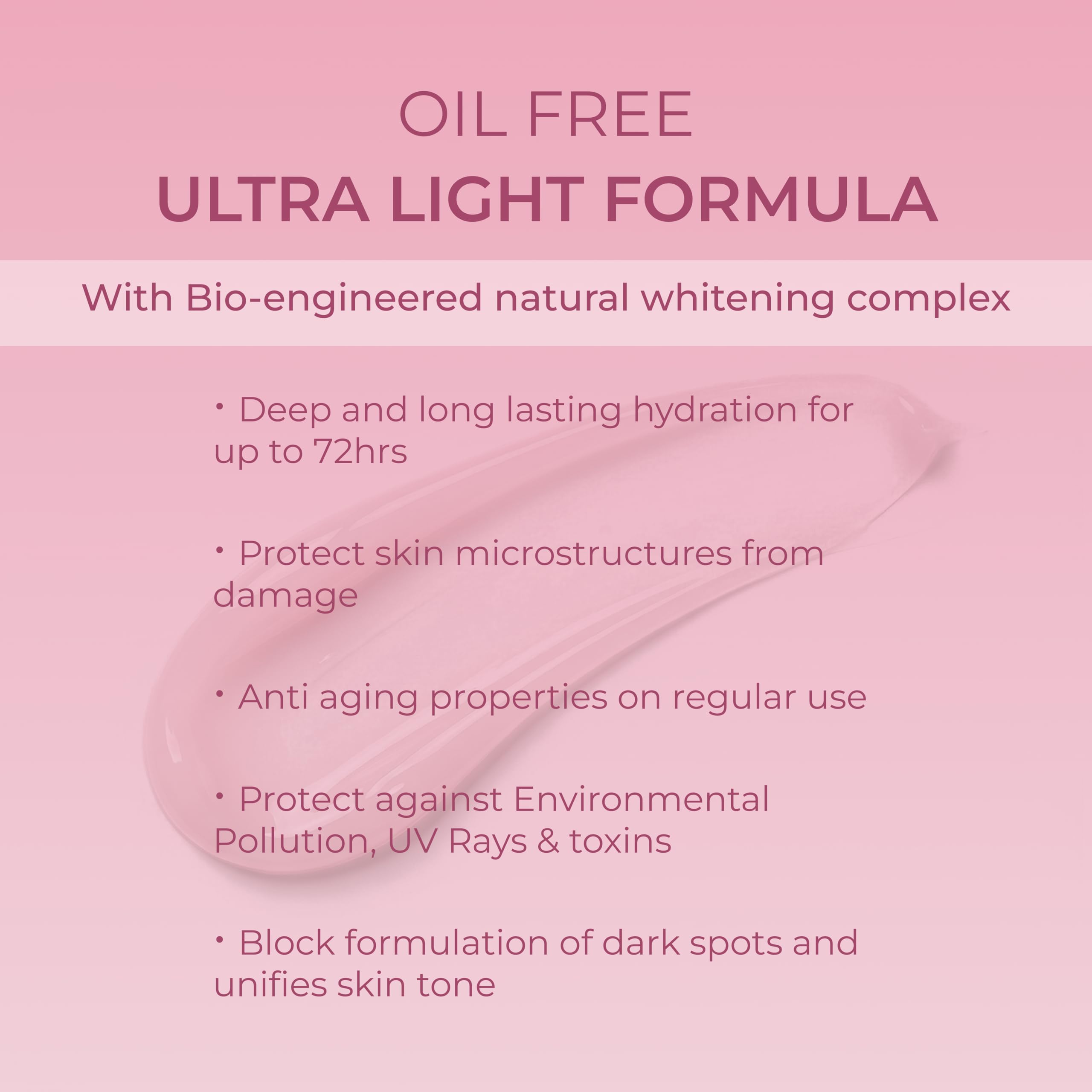 moisturizer for face Rose and lotus Deep moisturizing day gel cream With Bio engineered natural whitening complex (All skin types) 100 ML