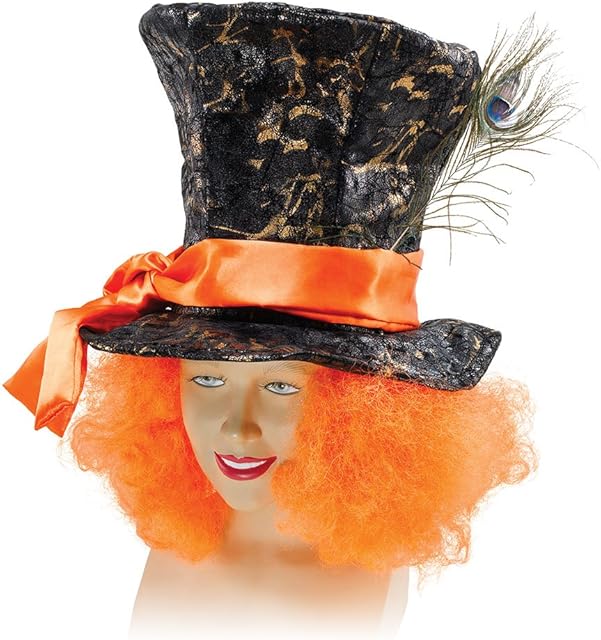 Bristol Novelty BH520 Mad Hatter Hat and Hair, Multi-colour, One Size, World Book Day
