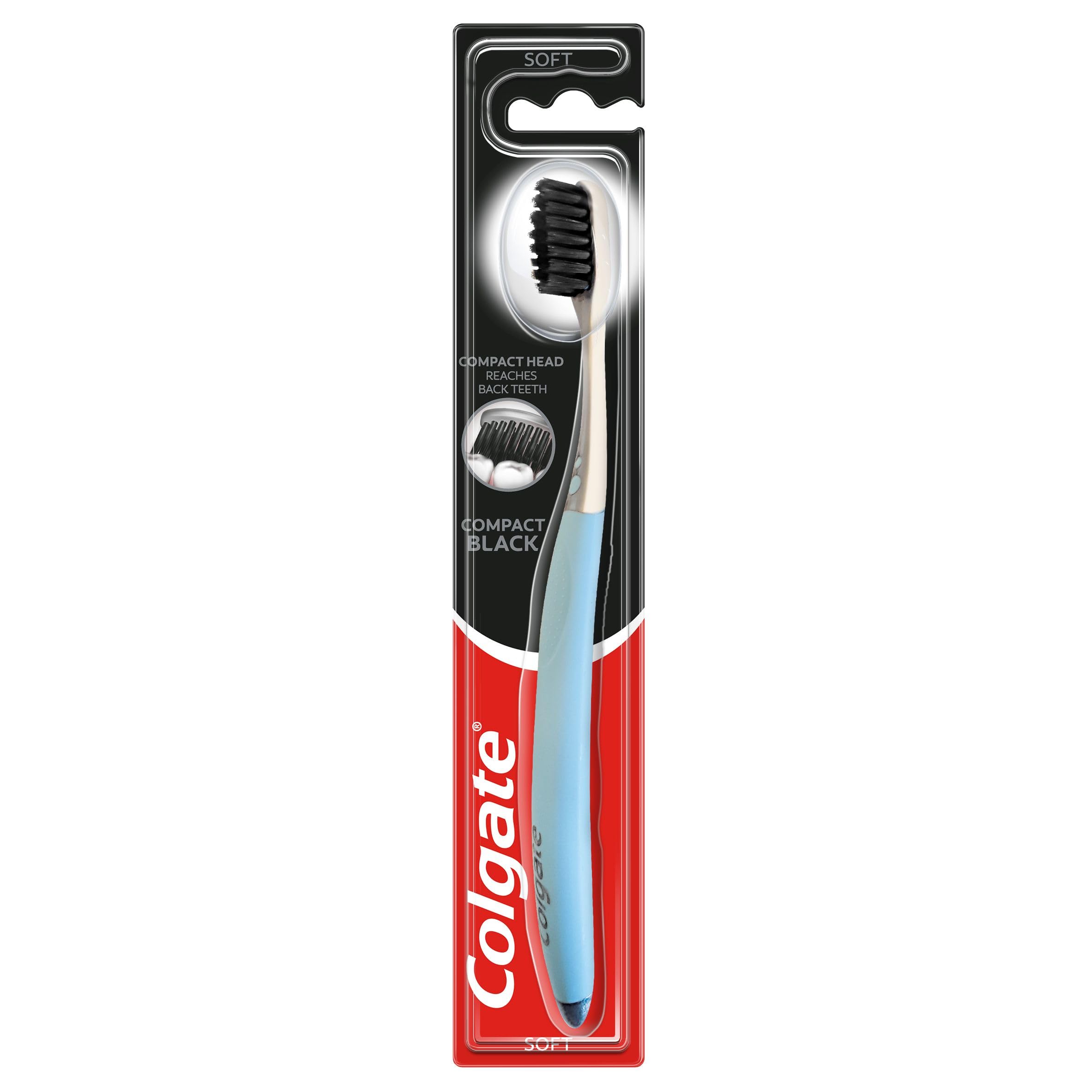 Colgate Compact Black Soft Manual Toothbrush