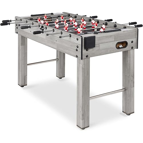 Best Choice Products 48in Competition Sized Foosball Table, Arcade Soccer Table for Home, Game Room, w/ 2 Balls, 2 Cup Holders