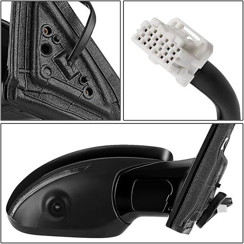 Miniatura 4 de DNA Motoring OEM-MR-NI1321315 Espejo lateral plegable para pasajero derecho compatible con Altima 2019-2020, ajustable con