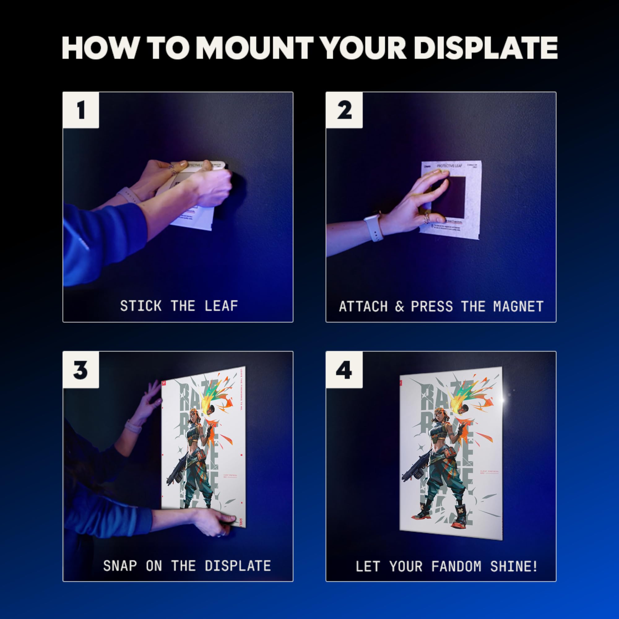 Displate Metall poster VALORANT Agent Raze Größe M