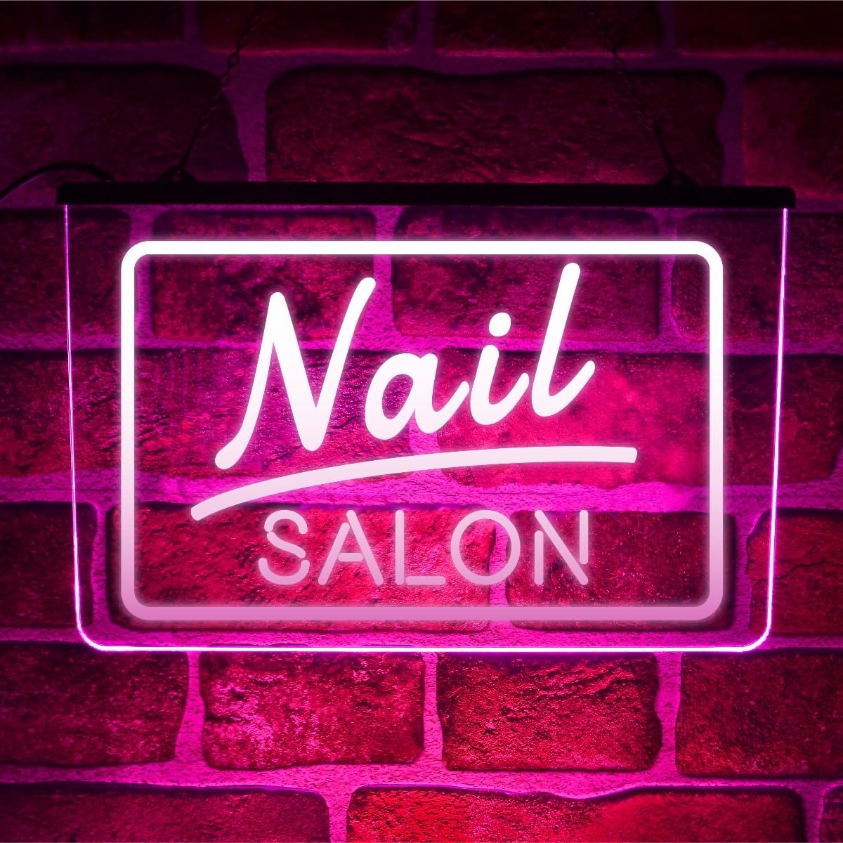 Nail Parlour LED Neon Light Up Sign – Hanging Wall Decor for Home Nail, Beauty Salon, Shop Display – Aesthetic Room Accessories & Business Signage (Multicolour)