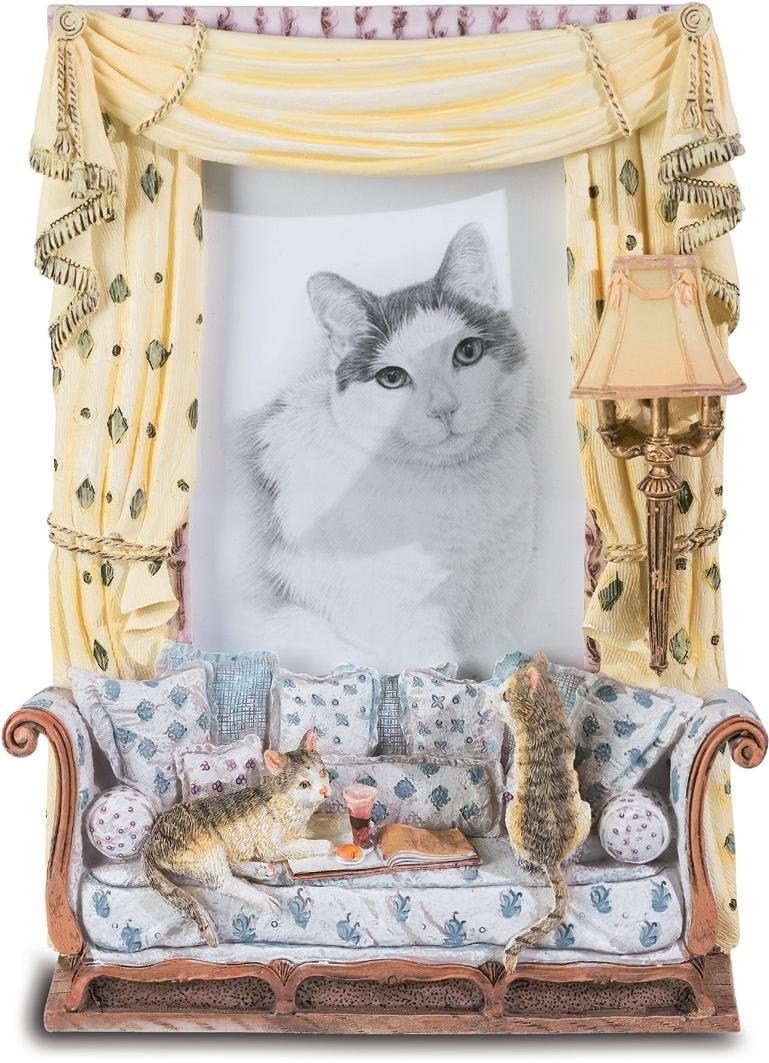 Cadre photo chat sur canapé, l'idée cadeau idéale pour les passionnés