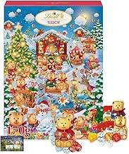 Chocolate Advent Calendar - Linddt Chocolate Teddy Advent Calendar 2025 - Linddt Gold Teddy, Lindoor Milk Truffles 170g - Christmas Countdown - Xmas Gift for Kids & Teens