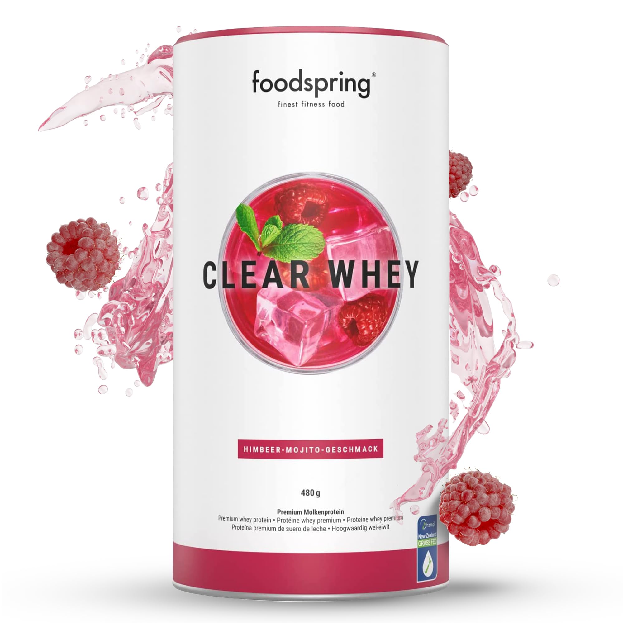 Foodspring Clear Whey Raspberry Mojito 480g