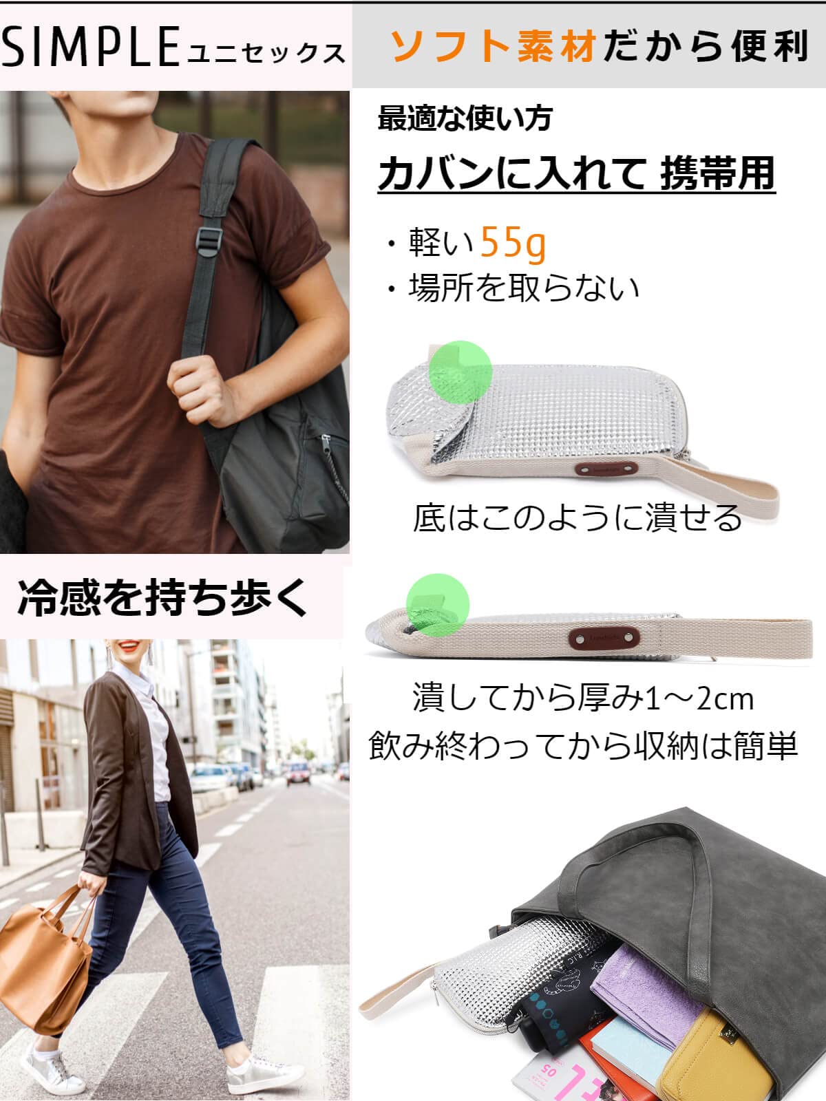 Amazon｜Lunchichi ペットボトルホルダー 保冷 【両面アルミ素材で本格