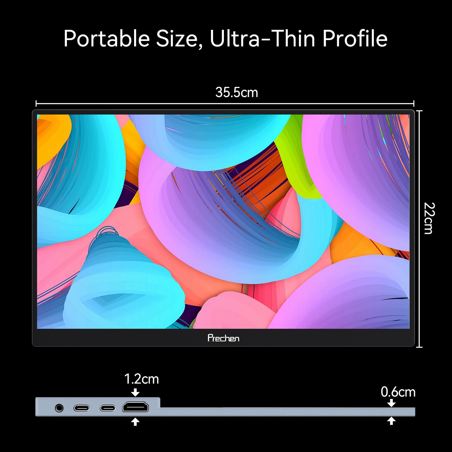 Amazon.co.jp: モバイルモニター、15.6インチ FHD 1080P HDMI USB C