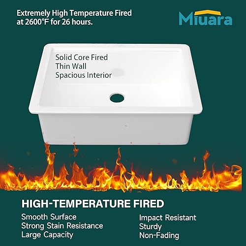 Miniatura 4 de Fregadero de cocina blanco con estación de trabajo de 33 x 22 pulgadas, fregadero de cocina de montaje superior y empotrado, fregadero de cocina de