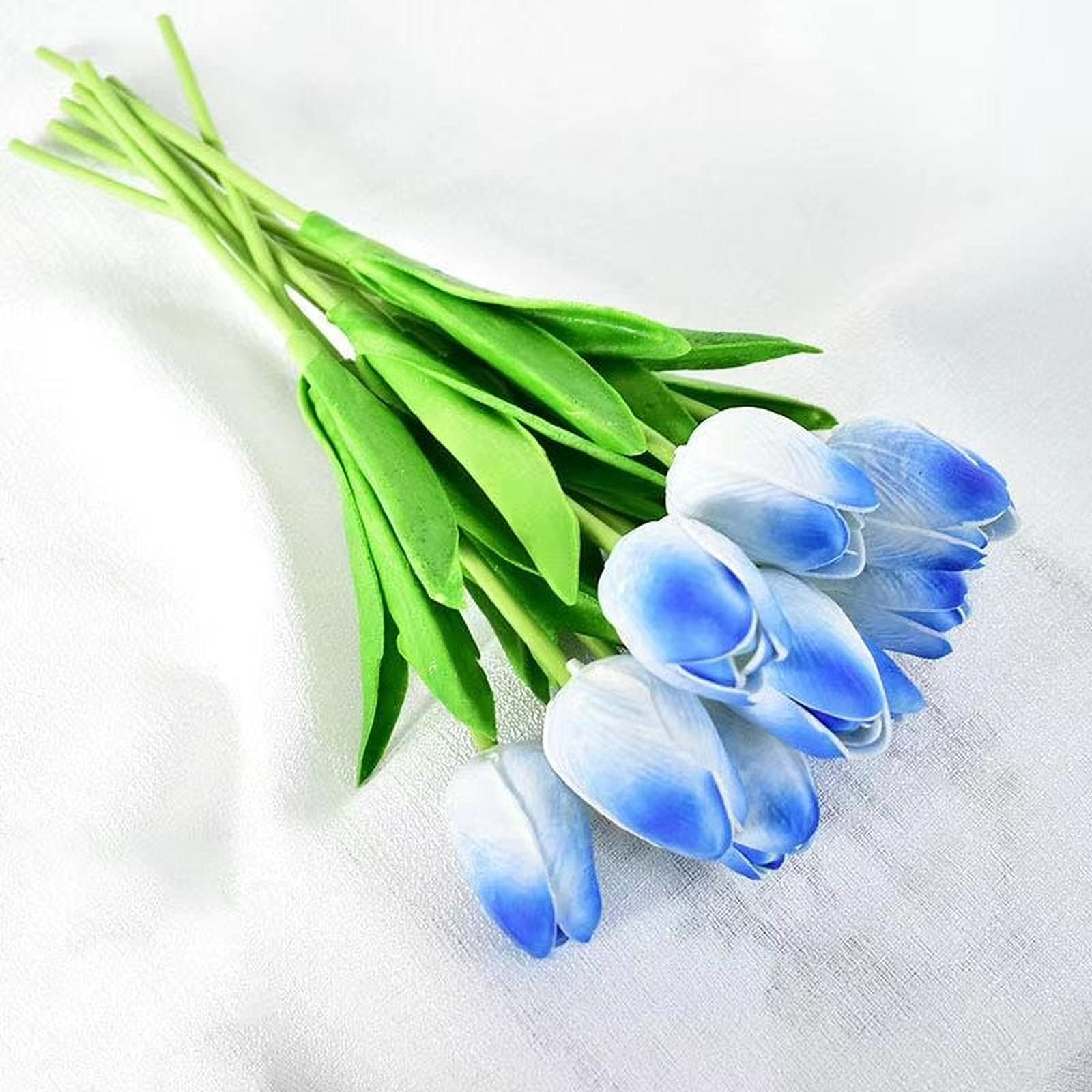 SBJKLYRN Simulated flowers, 10 PCS Tulip Artificial Flower Artificial Bouquet Fake Flower Home...