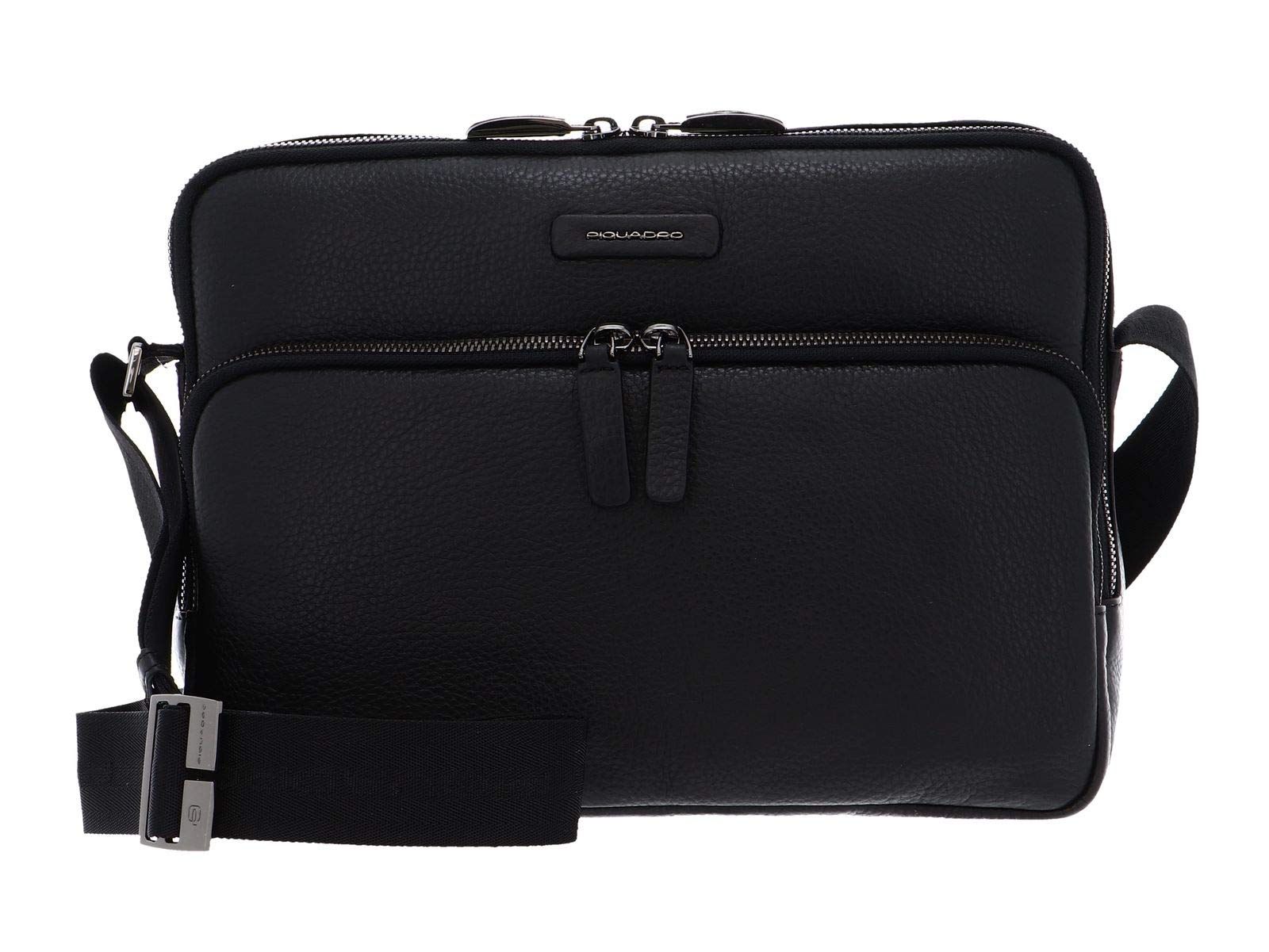 Piquadro Men's Designer Bags 2 Compartment Crossover Bag Black
