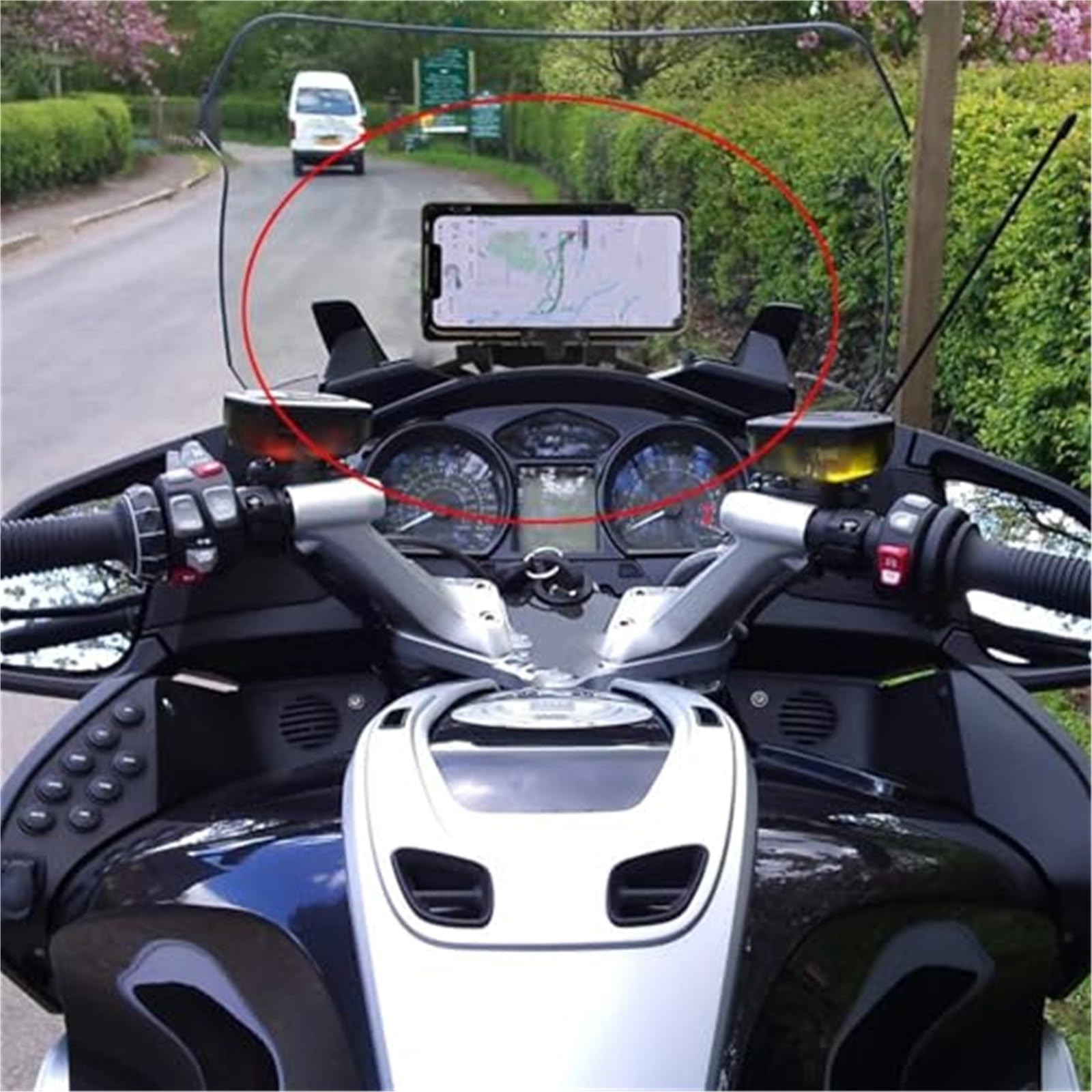 Supporto for telefono staccabile, for BMW, R 1200 RT R1200RT Navigatore GPS Supporto for telefono con ricarica USB (-2009) (2010-2013) (2014-2019) Staffa di navigazione Moto Supporto per telef