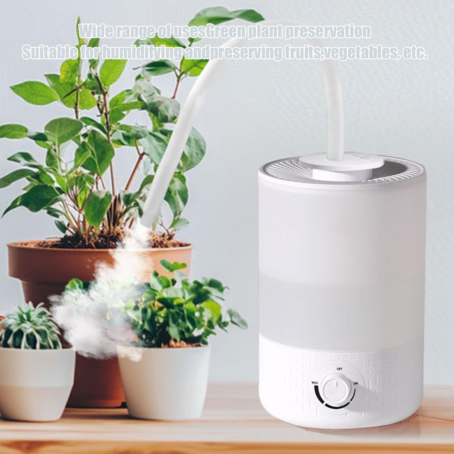 Humidificador nebulizador para reptiles, 4 L con doble tubo de extensión, niebla pesada para alta humedad, creando un ambiente de selva tropical para anfibios, tortugas y ranas