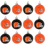 foco NFL 12 Pack Ball Hanging Tree Holiday Ornament Set12 Pack Ball Hanging Tree Holiday Ornament Set, Team Color, One Size (RBONF12SET)