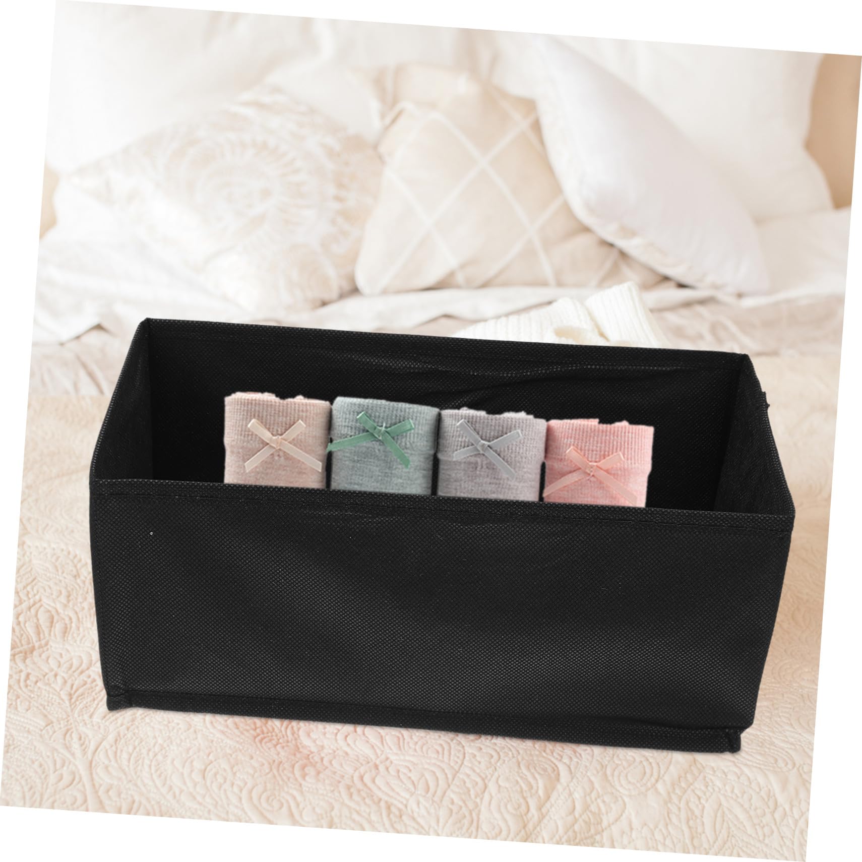 6 Stück Teiliges Set Faltbare Aufbewahrungsboxen aus Vliesstoff Atmungsaktive Organizer für Unterwäsche und Socken Robust und Platzsparend für Kleiderschrank Reise und Zuhause
