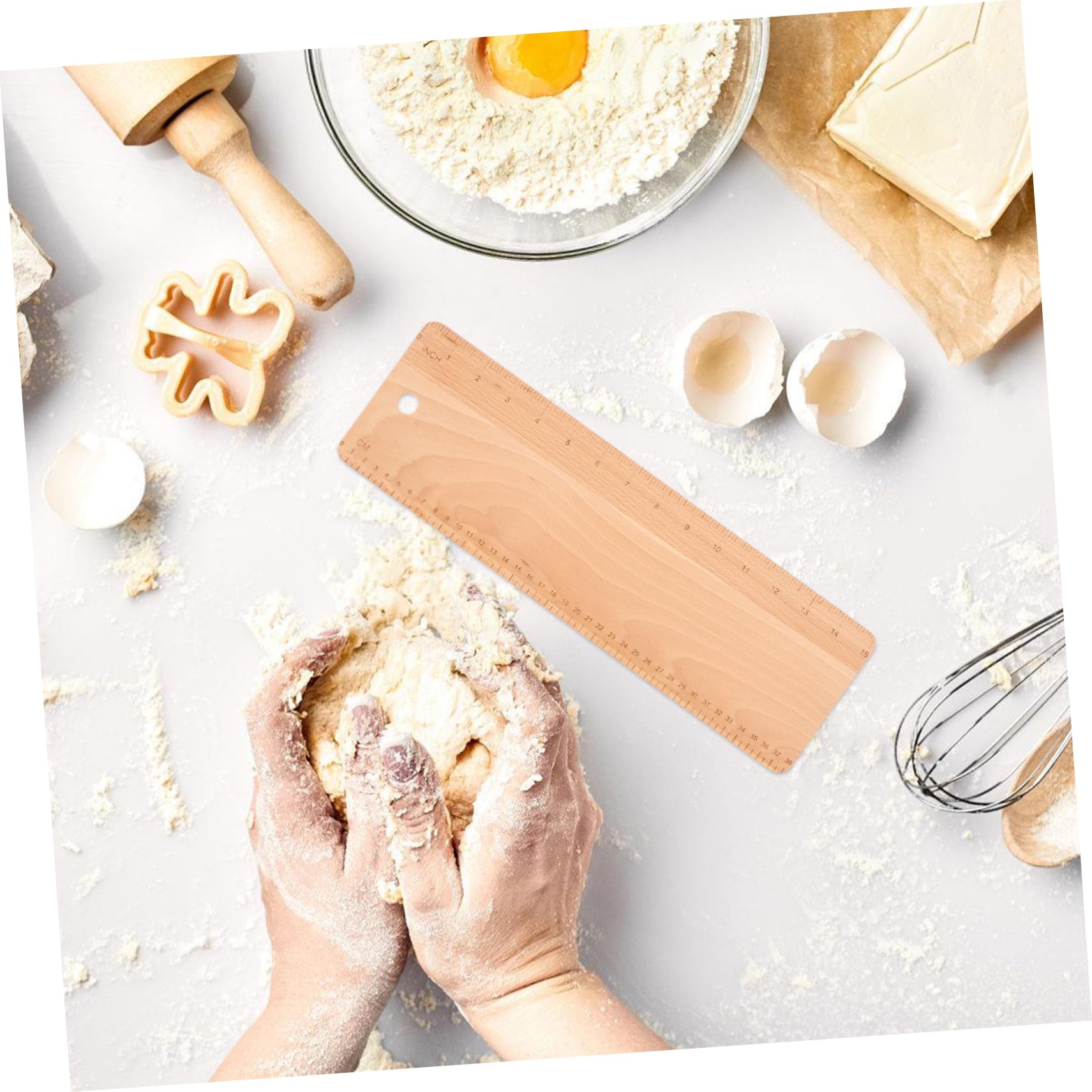 Mobestech Pelle à Pain en Bois de Hêtre 38x12x0,5 Cm Outil de Transfert de Pâte pour Baguettes et Pains Français Ustensile de Cuisson Polyvalent Usage Domestique et Professionnel
